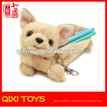 2014 Novo Design Plush Dog Lápis Caso Toy Plush Pencil Case
